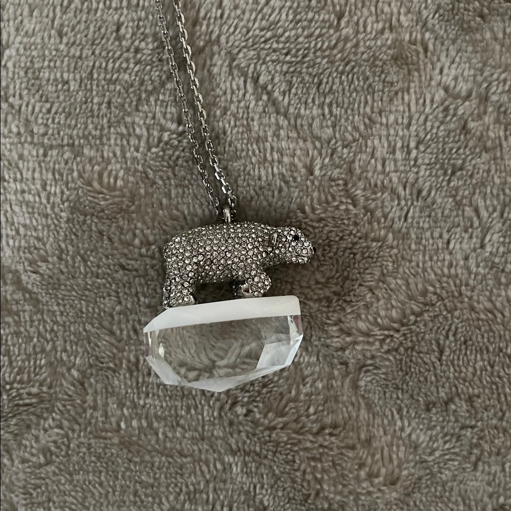 NEW Kate Spade Silver Necklace with Polar Bear Pendant - Picture 2 of 6